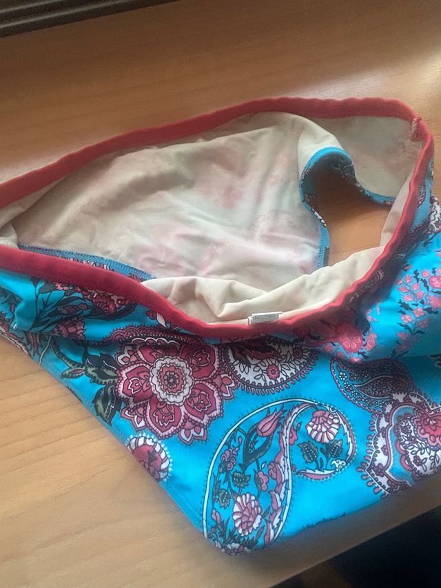 Bikini azul y rojo - Braga alta