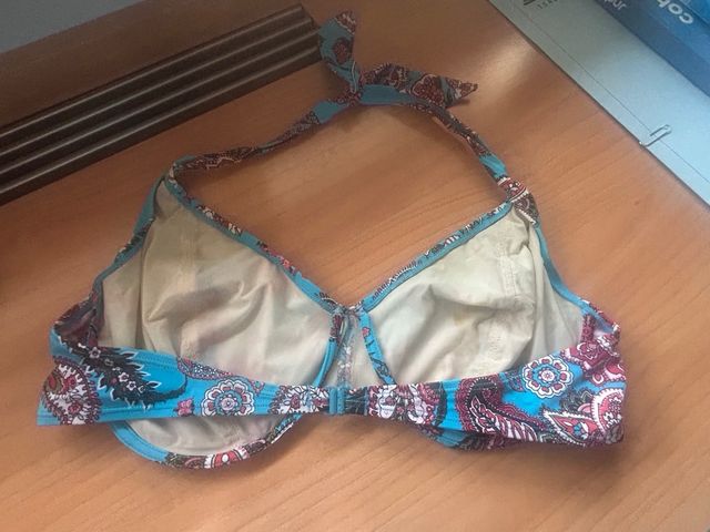 Bikini azul y rojo - Braga alta