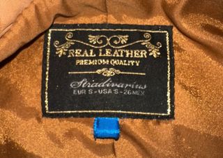 Cazadora cuero marrón