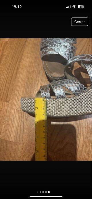 Sandalias Plataforma Plata - 39