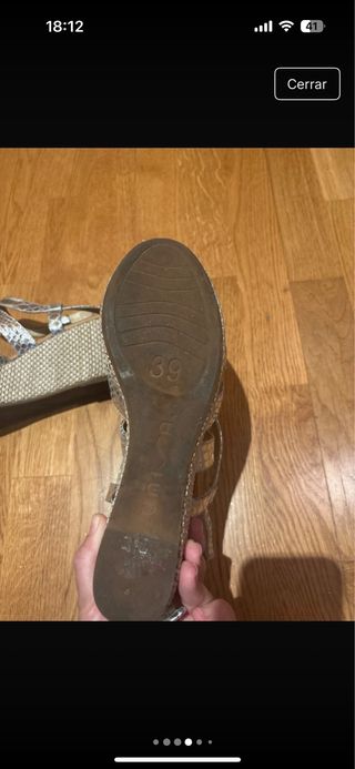Sandalias Plataforma Plata - 39