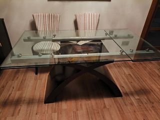 Mesa cristal extensible - Comedor