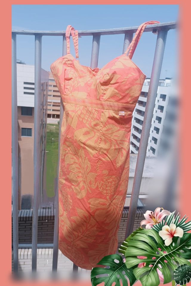 Vestido Roxy rosa-naranja