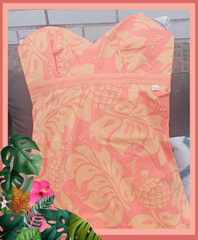 Vestido Roxy rosa-naranja