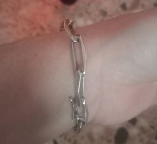 Bracciale in argento sterling per donna/bambini, a maglie.