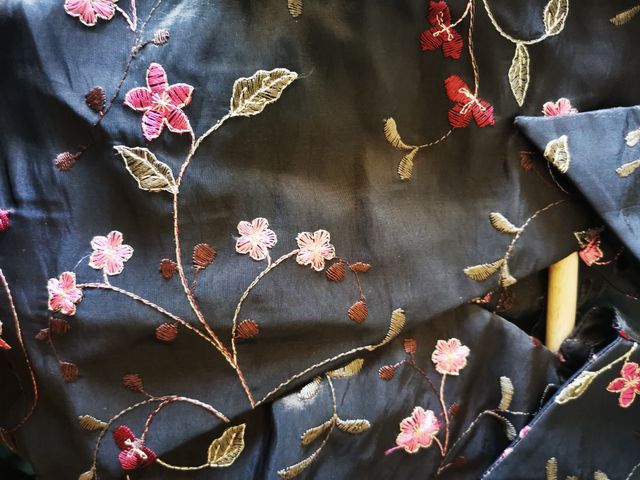 Conjunto falda y blusa ceremonia marrón