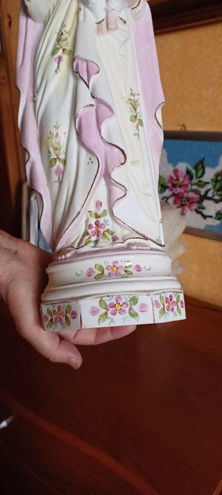 Statua Madonna c/Bambino Porcellana