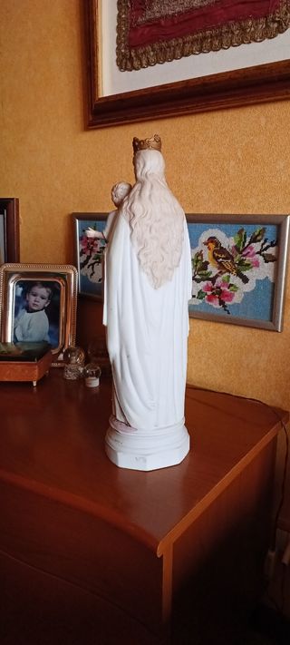 Statua Madonna c/Bambino Porcellana