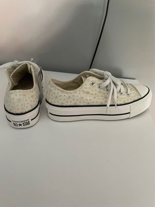 Converse plataforma beige - nuevas