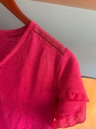 Camiseta Cortefiel fucsia