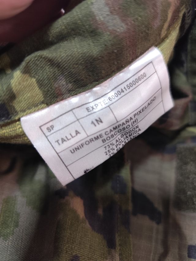 Uniforme camuflaje ejército