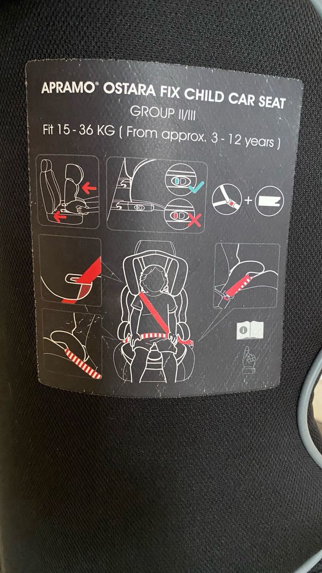 Silla coche Aprica Ostara Fix grupo 2-3