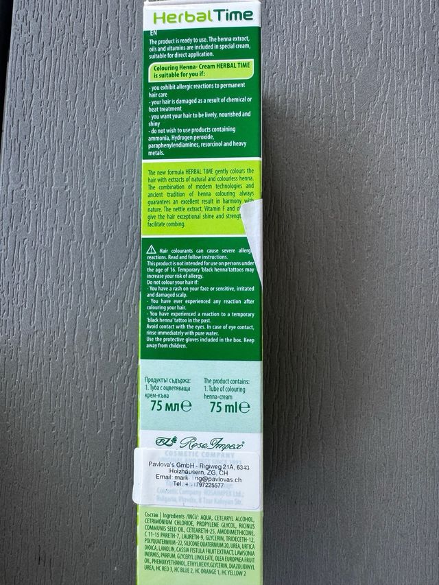 henné in crema castano chiaro nuovo