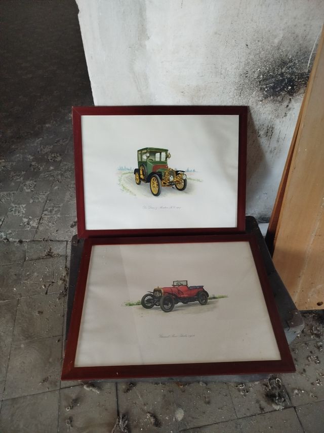 LÁMINAS coches antiguos (2 uds.)