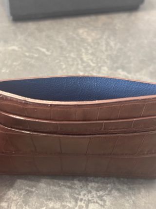 Portacarte Bulgari coccodrillo marrone