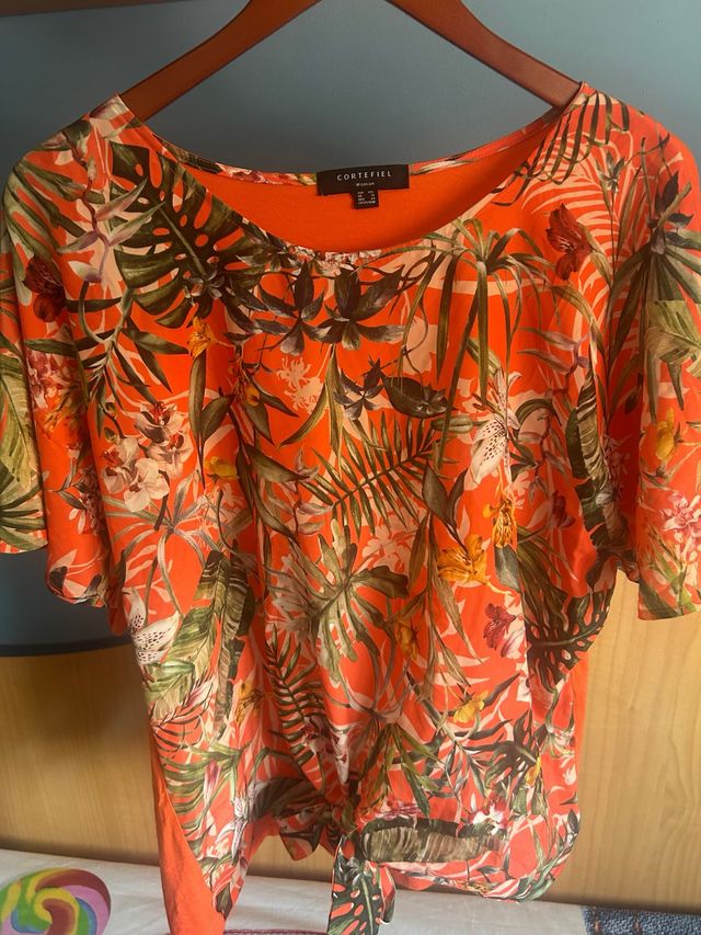 Camiseta Cortefiel naranja XXL
