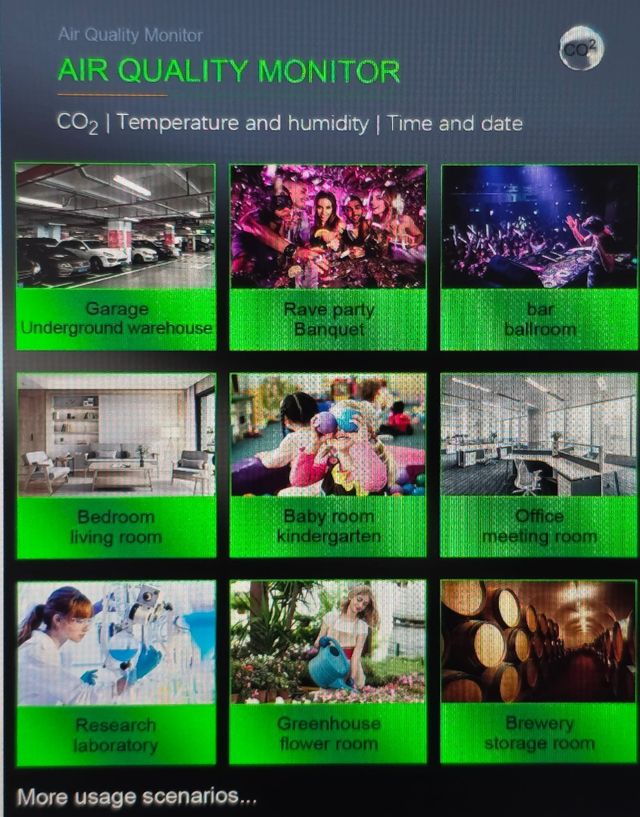 Monitor CO2, Temperatura y Humedad
