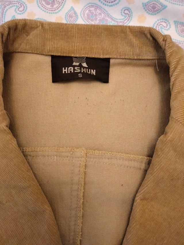 Chaqueta pana camel talla S.