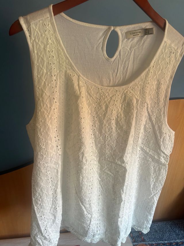 Camiseta blanca Cortefiel - Tirantes