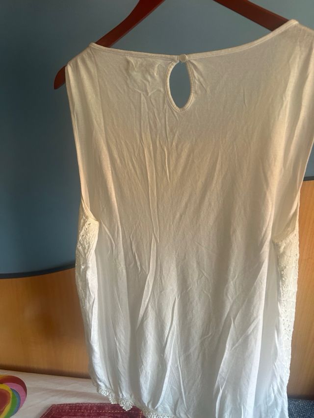 Camiseta blanca Cortefiel - Tirantes