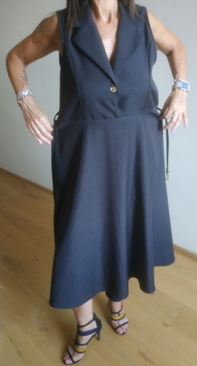 Abito nero anni '90 lungo