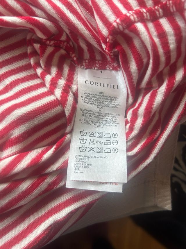 Camiseta rayas rojas y blancas