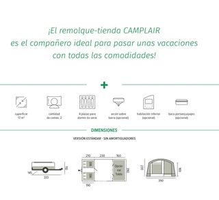 Tienda Remolque Trigano Camplair, tipo comanche