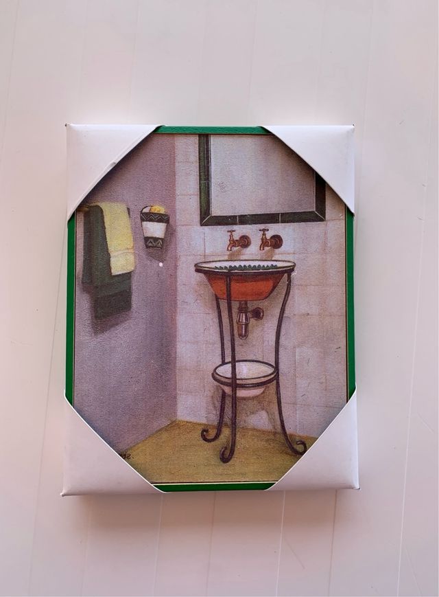Cuadro vintage baño