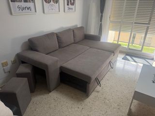 Sofá cama gris - 3 plazas