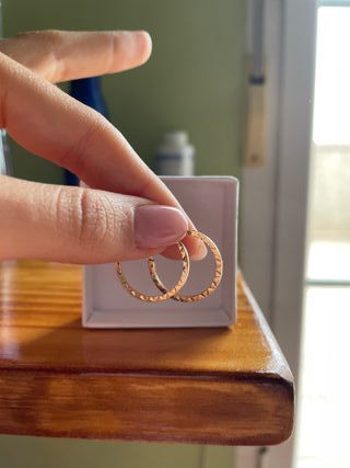 Aros oro 9k - minimalistas