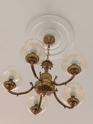 Lámparas en dorado 5 luces