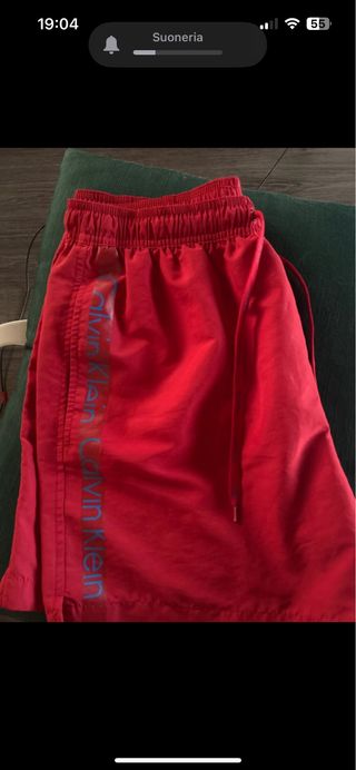 Costume da bagno Calvin Klein rosso