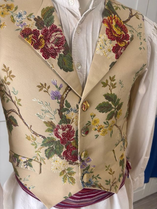 Chaleco Fallero - Beige Multicolor