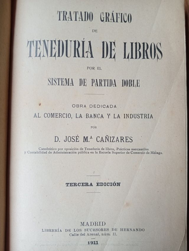 Teneduría de Libros, 1911 COLECCIONISMO