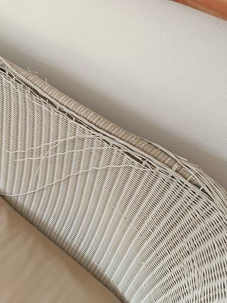 Sofá mimbre blanco - Exterior