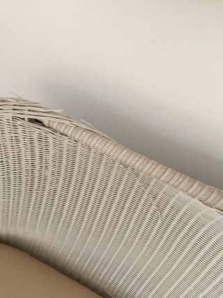 Sofá mimbre blanco - Exterior