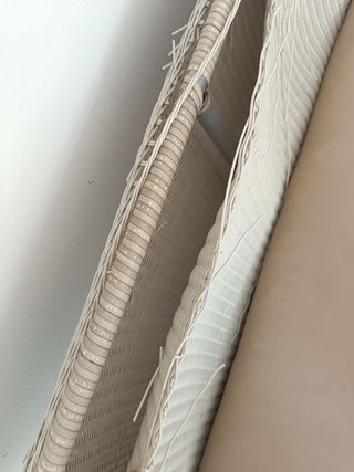 Sofá mimbre blanco - Exterior