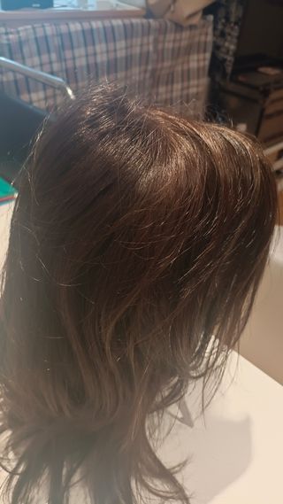 Peluca Castaño Oscuro - Moka y Mechas