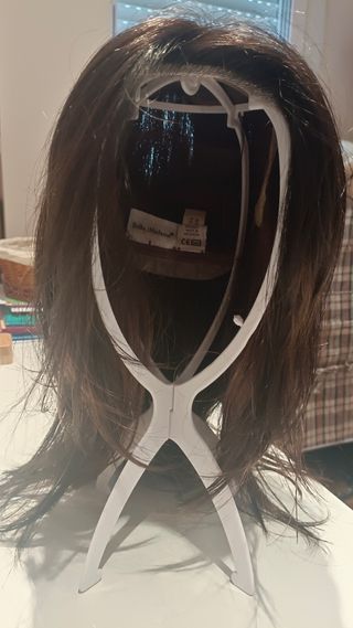 Peluca Castaño Oscuro - Moka y Mechas