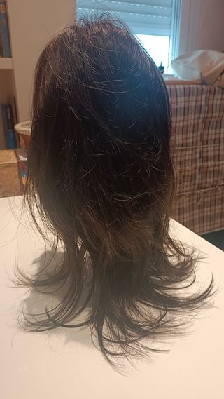 Peluca Castaño Oscuro - Moka y Mechas