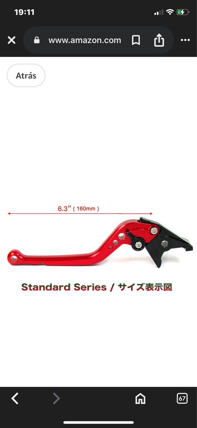 Palas freno moto rojas - 160mm