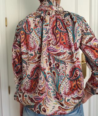 Blusa seda paisley multicolor