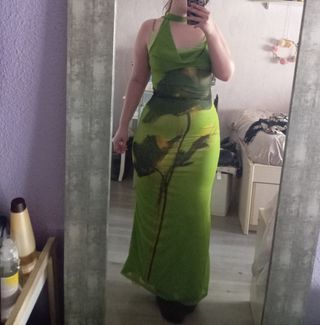 Vestido largo Shein verde
