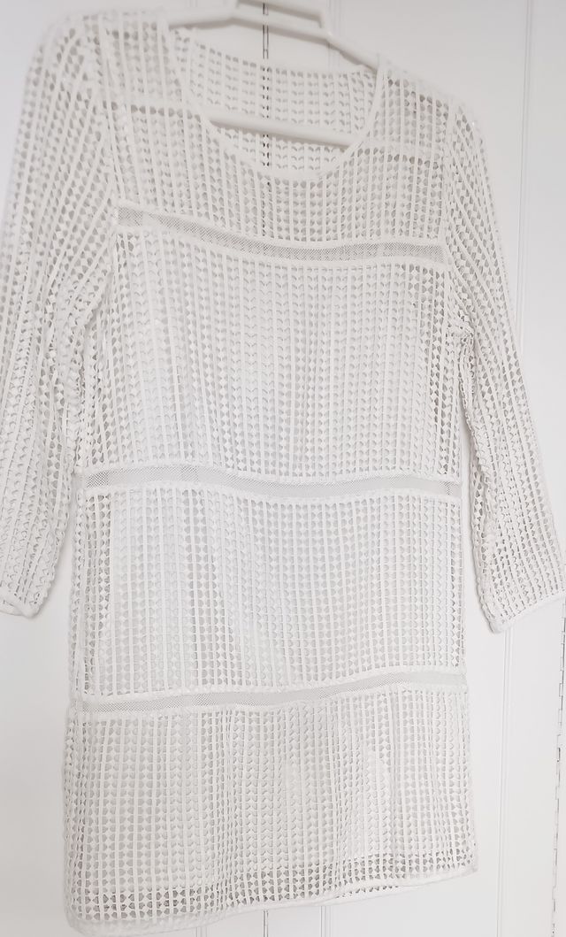 Vestido blanco encaje talla S