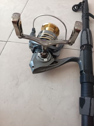 Caña y carrete pesca