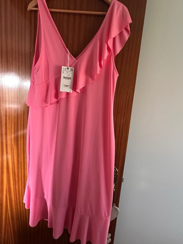 Vestido Zara rosa - Talla L