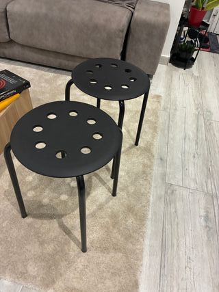 2 Taburetes Ikea negros