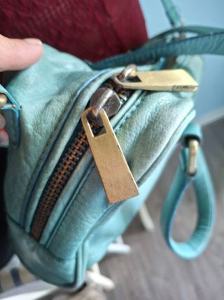Bolso Dayaday piel azul verdoso