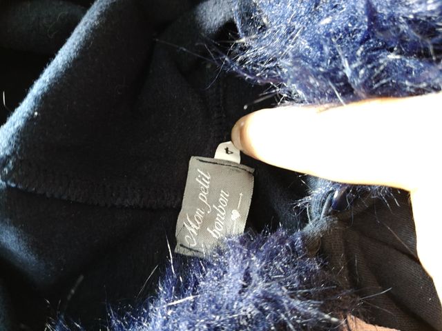 Vestido niña con pelo en la capucha