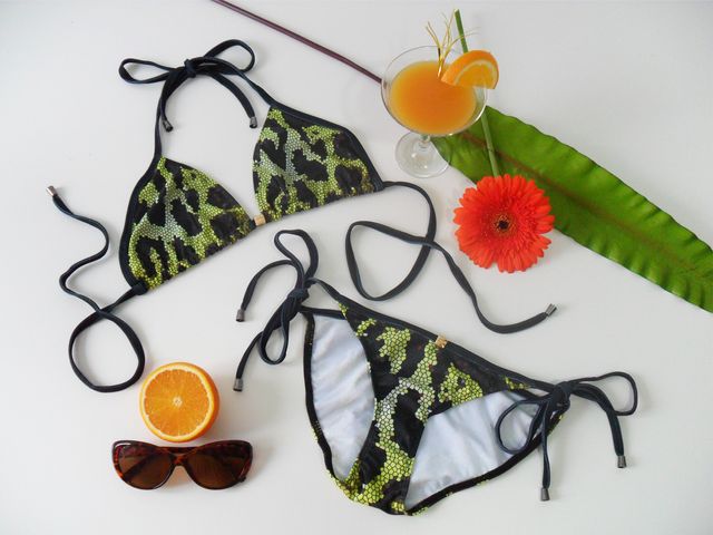 Bikini halter de hilo Sunrise de First talla S